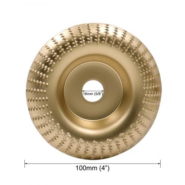 4 Inch Wood Carving Disc for Angle Grinder with 5/8-inch Arbor Wood Shaping Disc Angle Grinding Wheel Rotary Tool Wood Cutting S