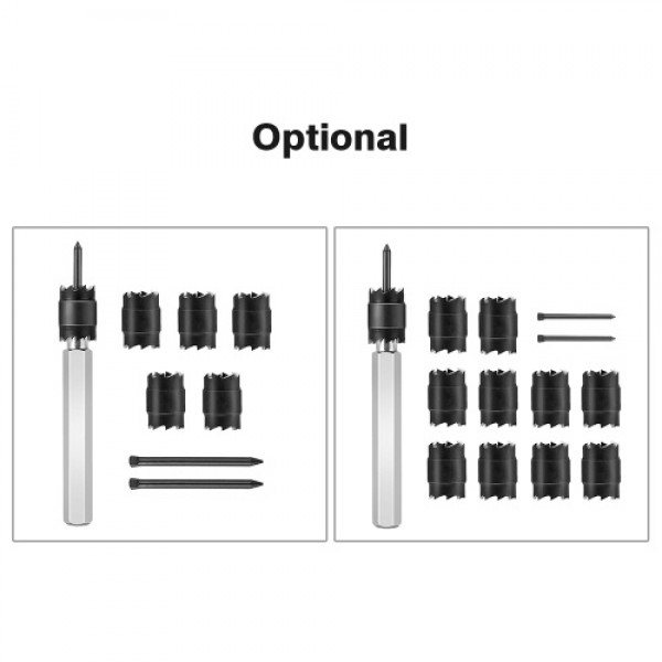 9PCS HSS Spot Welding Drill Set Spot Weld Cutter Drill Bit 8mm Twist Drill 3/8 Spot-welding Drill Center Drill Hole Saw Hexagon 