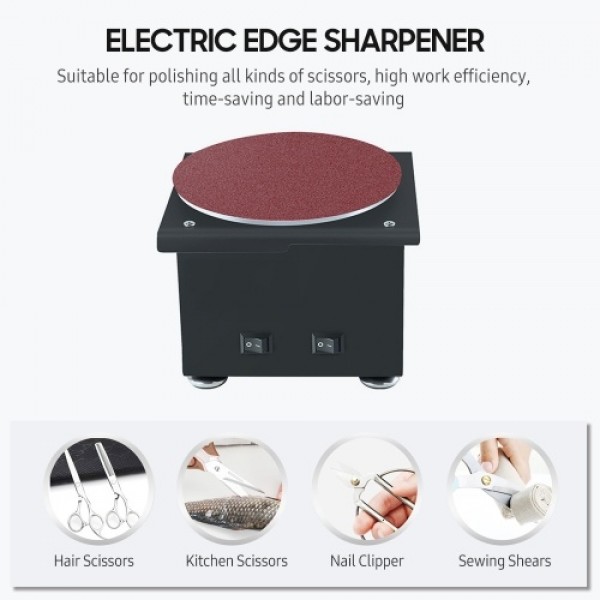 Mini Bench Disc Sander and Sanding Roller Electric Edge Sharpener 7 Variable Speed 10 Sanding Discs 6 Sanding Bands DIY Benchtop