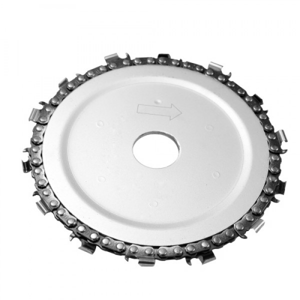5 Inch 14 Teeth Grinder Chain Disc 22mm Arbor Woodworking Carving Disc for 125mm Angle Grinder and Circular Saw
