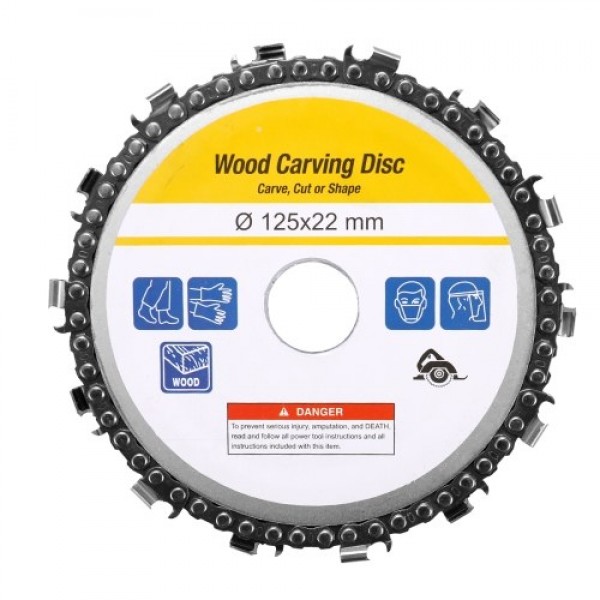5 Inch 14 Teeth Grinder Chain Disc 22mm Arbor Wood...