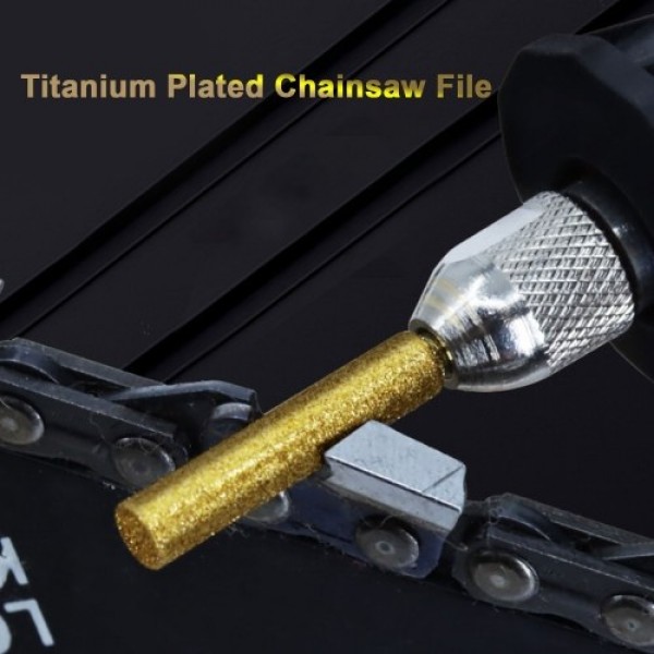 8Pcs Chainsaw Bits Titanium Plated Diamond Sharpener High Hardness Electric Chainsaw File