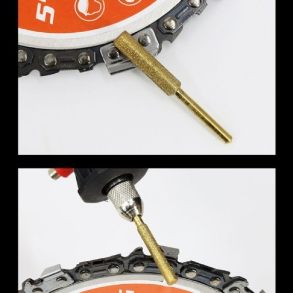 8Pcs Chainsaw Bits Titanium Plated Diamond Sharpener High Hardness Electric Chainsaw File