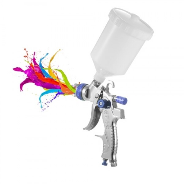 Gravity Feed Air Spray Gun HVLP Sprayer Paint Gun with 600ML Cup 1.4mm Nozzle for Painting Car Furniture Wall
