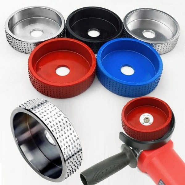 75mm Diameter 16mm Bore Semi-circular Arc Wood File Wheel 45# Steel Woodworking Grinding Disc for Decoration Construction
