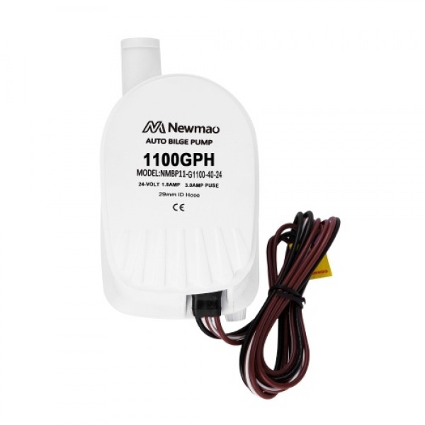 1100 GPH Automatic Bilge Pump 24V DC Submersible W...