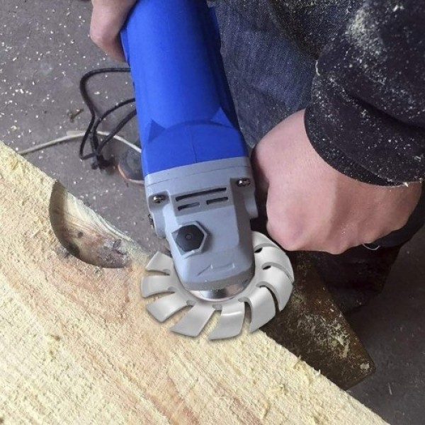 Manganese Steel 90mm 12 Teeth Wood Carving Disc 16mm Bore Grinder Shaping Disc for 100 115 Angle Grinder Woodworking Electric An