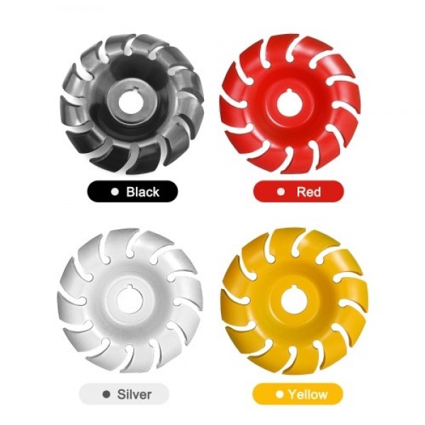 Manganese Steel 90mm 12 Teeth Wood Carving Disc 16mm Bore Grinder Shaping Disc for 100 115 Angle Grinder Woodworking Electric An