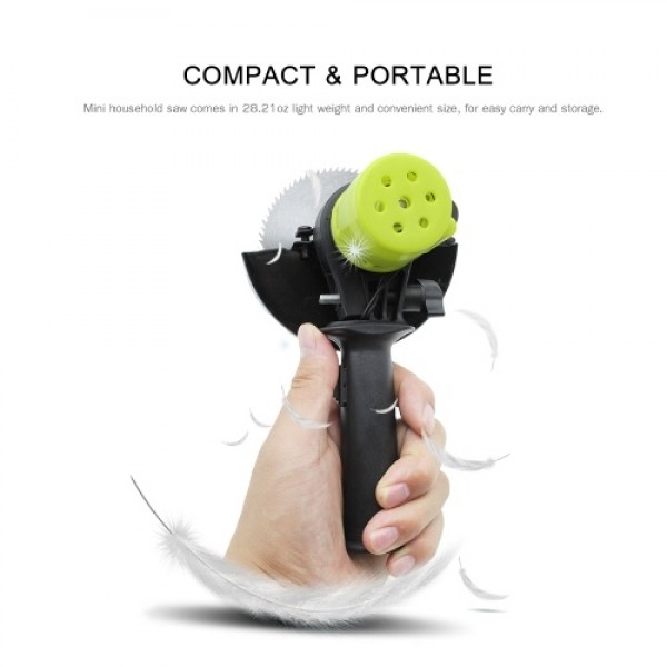 24V 90W High Power Electric Saw Household Mini Saw with 4-inch Circular Saw Blade Cutting Tool for Zingiber Garlic Onion Seedlin