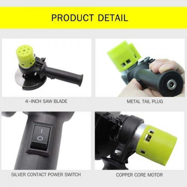 24V 90W High Power Electric Saw Household Mini Saw with 4-inch Circular Saw Blade Cutting Tool for Zingiber Garlic Onion Seedlin