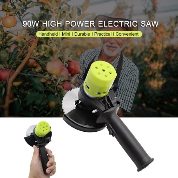 24V 90W High Power Electric Saw Household Mini Saw with 4-inch Circular Saw Blade Cutting Tool for Zingiber Garlic Onion Seedlin