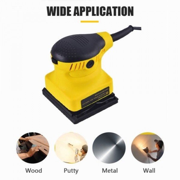 Electric Sander Compact Detail Palm Sander 10000 RPM 160W High Efficient Pure Cooper Sanding Machine for Wood Metal Wall Polishi
