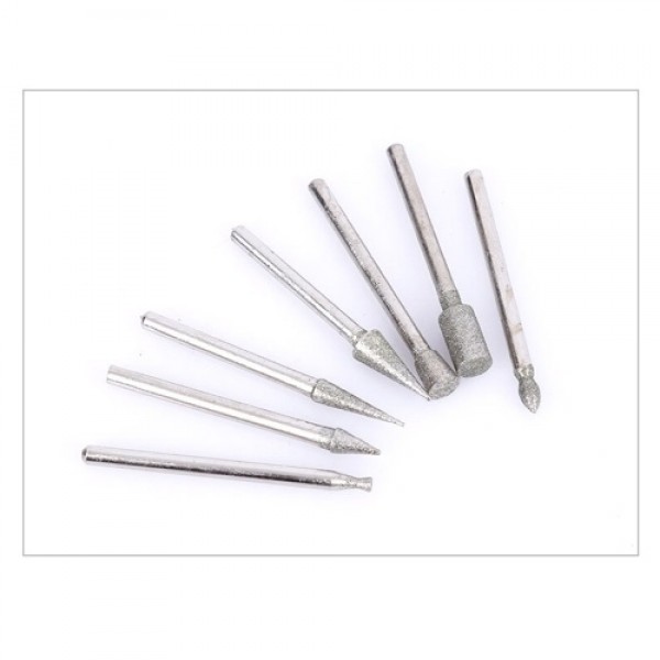 50pcs/set Diamond Drill Bit Burr Set Grinding Head for Rotary Tool Crafts Rocks Marble Porcelain Hand Drill Jewelry Making Lapid