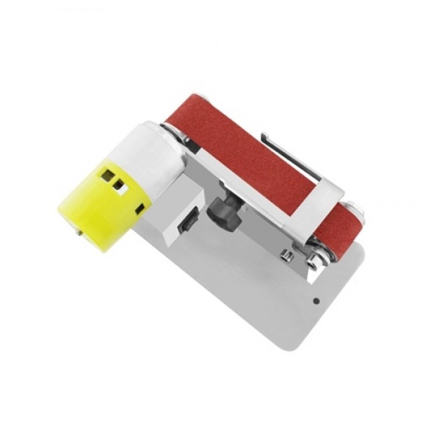 Mini Belt Sander Electric Edge Sharpener with Adjustable Workbench 7 Variable Speed 10 Sanding Belts Sanding Polishing Grinding 