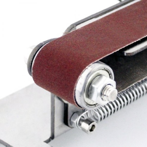 Mini Belt Sander Electric Edge Sharpener with Adjustable Workbench 7 Variable Speed 10 Sanding Belts Sanding Polishing Grinding 
