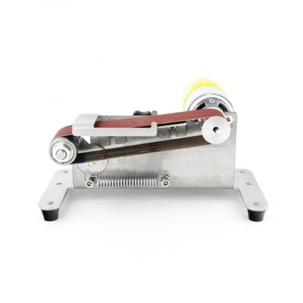 Mini Belt Sander Electric Edge Sharpener with Adjustable Workbench 7 Variable Speed 10 Sanding Belts Sanding Polishing Grinding 