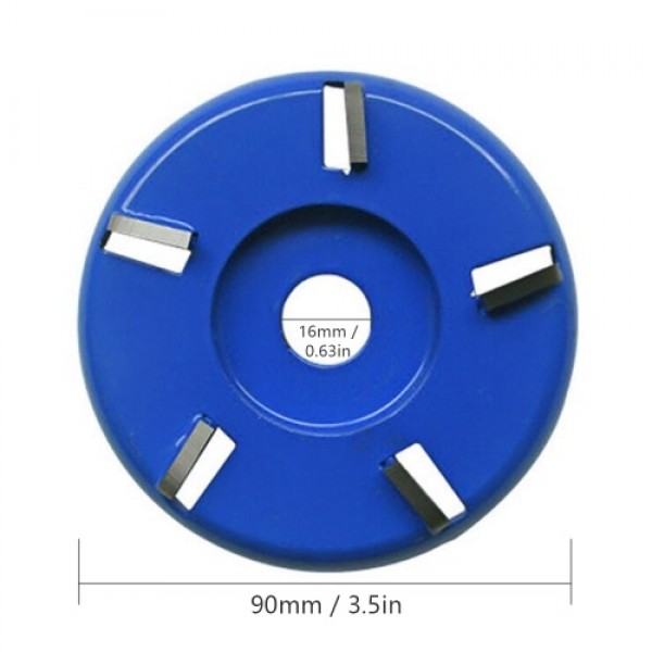 Angle Grinding Wheel Wood Carving Disc 5/8 Inch 6 Teeth for Polishing Sanding Carving Grinding Wheel Plate Blue