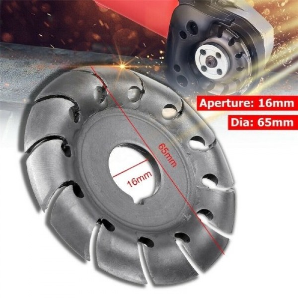Wood Carving Disc Angle Grinder Wheel Disc 3.54 Inch 12 Teeth Wood Polishing Shaping Wheel Grinding Disc with 5/8 Inch Arbor