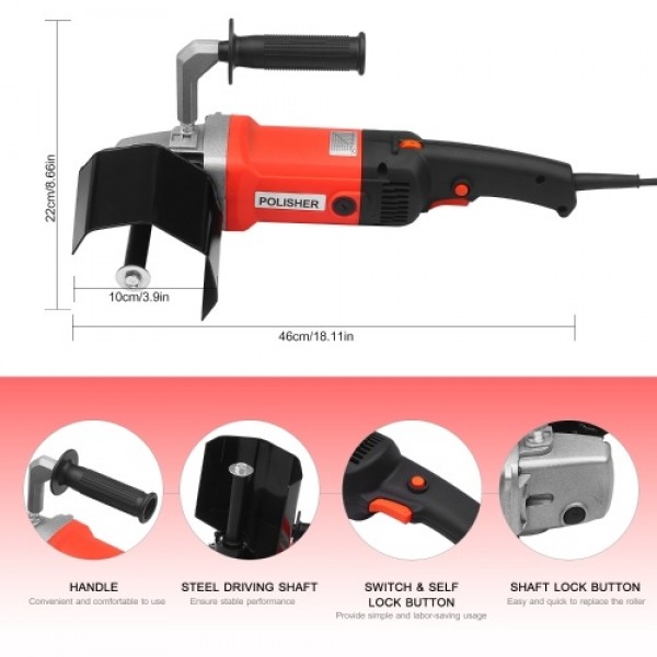 220V 1400W Electric Burnishing Polishing Machine Electric Wire drawing Machine Polisher for Metal Stainless Steel Wood Polishing