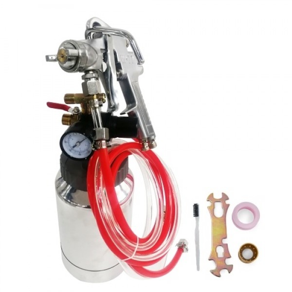 2L Pressure Pot Tank with Air Spray Gun and Regula...