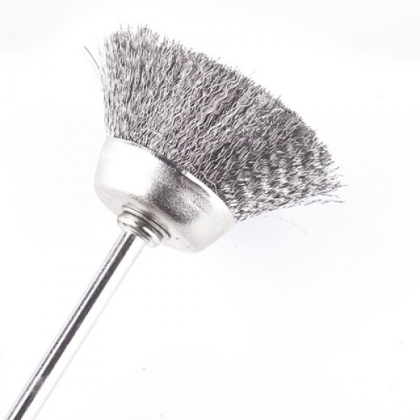 30Pcs Wire Wheel Brushes 3mm Shank Remove Burrs Rust Metal Non-metal Surface Polishing Derusting