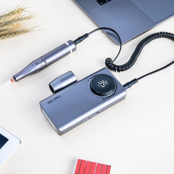 Portable Rechargeable Nail Drill Machine Multifunctional USB Nail Polisher LCD Digital Electric Nail Drill 0-35000RPM Rotate Spe