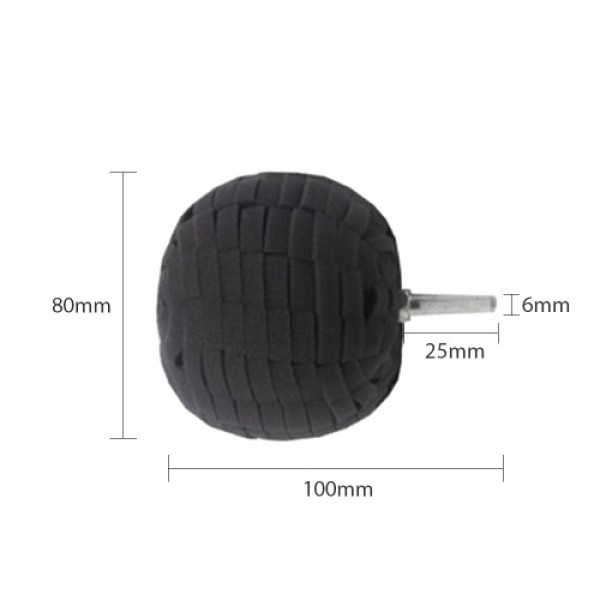 Polishing Sanding Abrasive Ball 3 Inch Buffering Wheel Diameter with 1/4 Inch Shank for Mirror Stainless Steel Copper Aluminum C