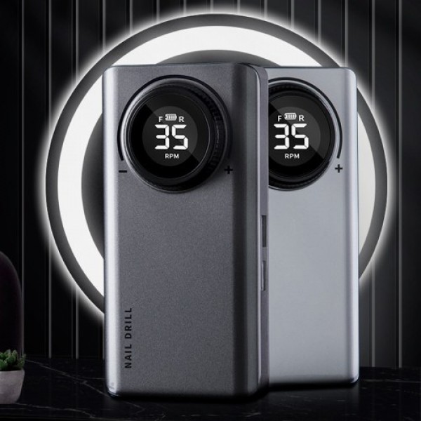 Portable Rechargeable Nail Drill Machine Multifunctional USB Nail Polisher LCD Digital Electric Nail Drill 0-35000RPM Rotate Spe