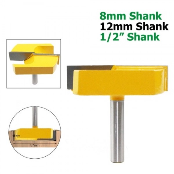 Cleaning Bottom Router Bits with 1/2inch Shank Cutting Diameter for Surface Planing Router Bit
