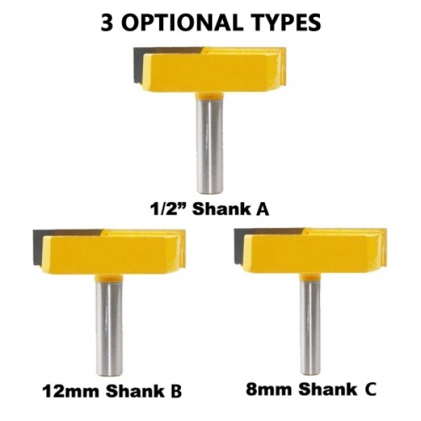 Cleaning Bottom Router Bits with 1/2inch Shank Cutting Diameter for Surface Planing Router Bit