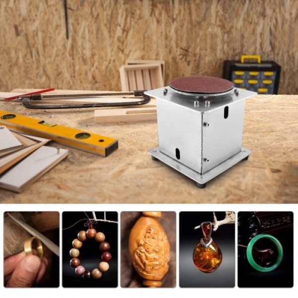Mini Bench Disc Sander Electric Edge Sharpener 7 Variable Speed 20 Sanding Discs Self-adhesive DIY Benchtop Sanding Polishing Gr