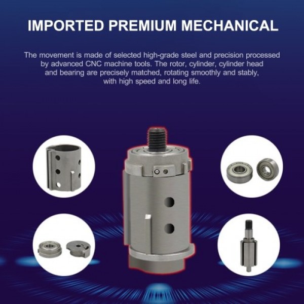 Mini Air Straight Die Grinder Set 25000RPM Pneumatic Air Polishing Rotary Tool Kit