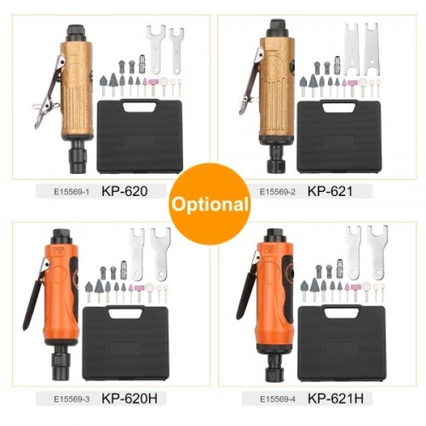 Mini Air Straight Die Grinder Set 25000RPM Pneumatic Air Polishing Rotary Tool Kit