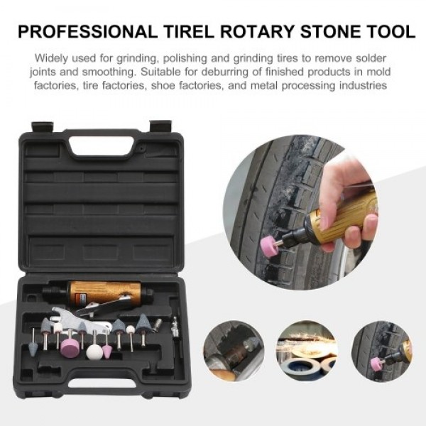 Mini Air Straight Die Grinder Set 25000RPM Pneumatic Air Polishing Rotary Tool Kit