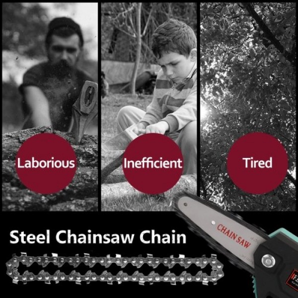 133mm Mini Portable 65#Mn Chainsaw Chain 28E-Chain Link 14T Electric Saw Replacement Accessory Garden Logging Tree Branch Wood C