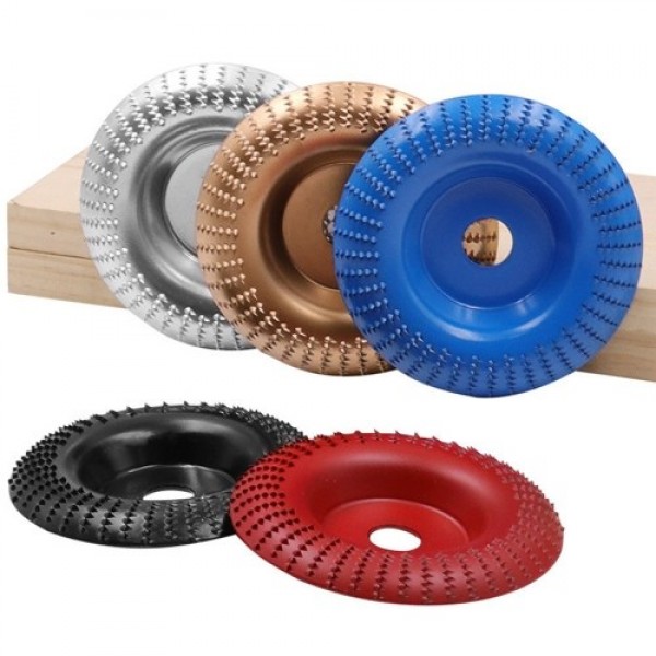 Grinder Wheel Disc 4 Inch Wood Shaping Wheel Grinding Wheel Disc with 7/8'' Arbor Angle Grinder Attachment Tool for Sanding Carv