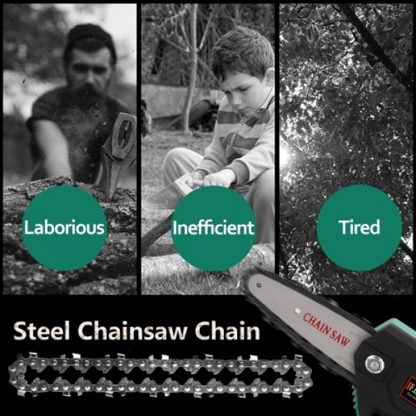 1 PCS 4 Inch Mini Steel Chainsaw Chains Electric Chainsaws Accessory Chains Replacement