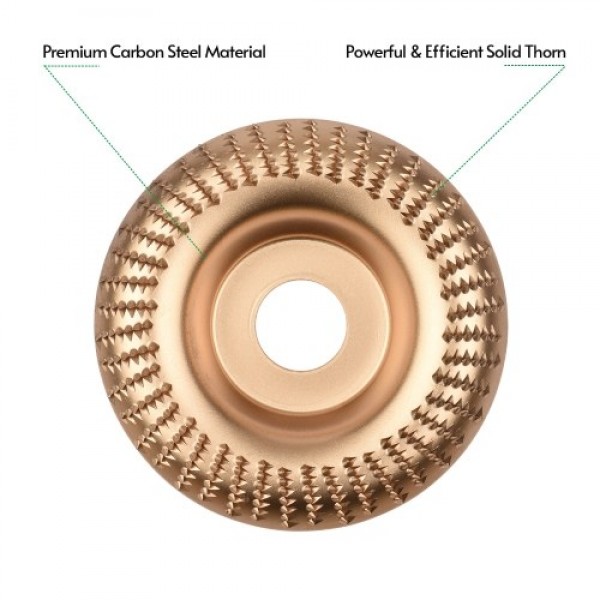 Grinder Wheel Disc 4 Inch Wood Shaping Wheel Grinding Wheel Disc with 7/8'' Arbor Angle Grinder Attachment Tool for Sanding Carv