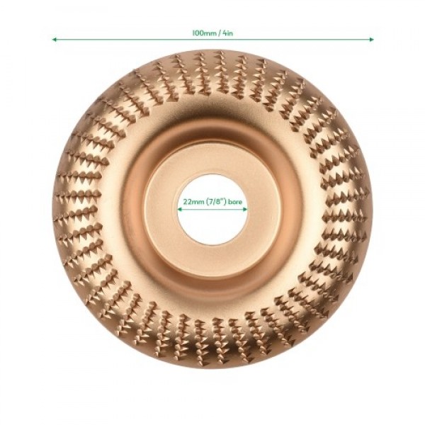 Grinder Wheel Disc 4 Inch Wood Shaping Wheel Grinding Wheel Disc with 7/8'' Arbor Angle Grinder Attachment Tool for Sanding Carv