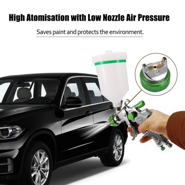 2008 Airbrush Kit HVLP Air Spray Machine Gravitational Force Feed Paint Sprayer Air Brush Set Stainless Steel 1.4mm 1.7mm 2.0mm 