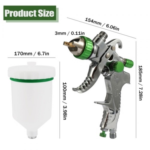 2008 Airbrush Kit HVLP Air Spray Machine Gravitati...