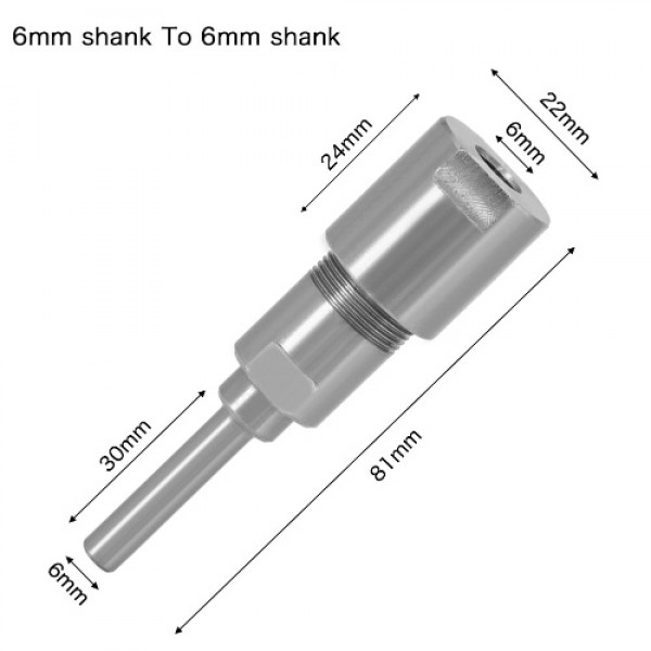 6mm to 6mm Shank Router Bit Extension Rod Collet Engraving Machine Extension Milling Cutter for Wood