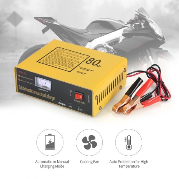 6V/12V 80AH Intelligent Automatic LED Charger Puls...
