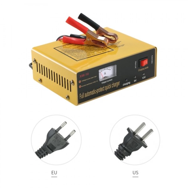 6V/12V 80AH Intelligent Automatic LED Charger Pulse Repair Type Maintainer for Lead Acid Battery and Lithium Battery 120W AC110V