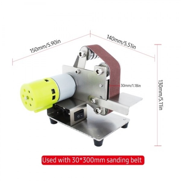 Mini Belt Sander Electric Sanding Polishing Grinding Machine 7 Variable Speed with 10 Sanding Belts for Polishing Wood Acrylic M