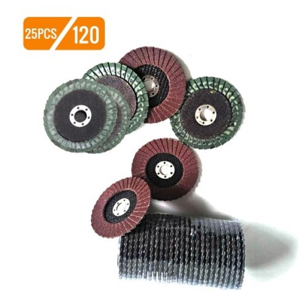 25pcs 100mm Premium High Density Calcined Aluminum Oxide Flap Disc Flap Sanding Disc Pack of 25pcs Flap Disc Abrasive Wheels Abr