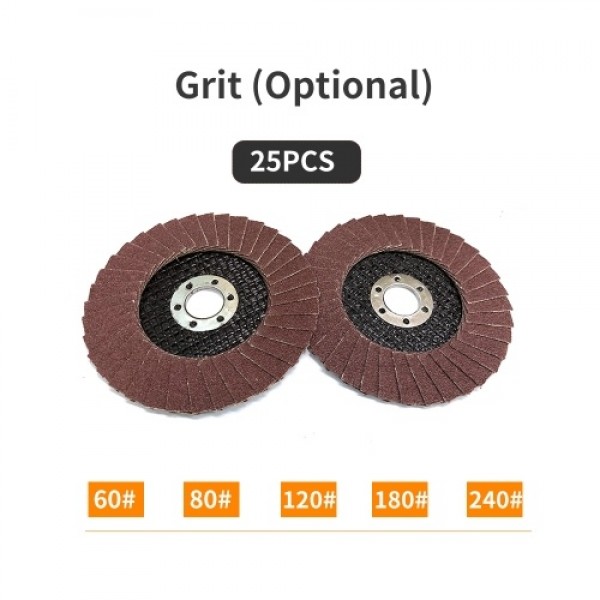 25pcs 100mm Premium High Density Calcined Aluminum Oxide Flap Disc Flap Sanding Disc Pack of 25pcs Flap Disc Abrasive Wheels Abr