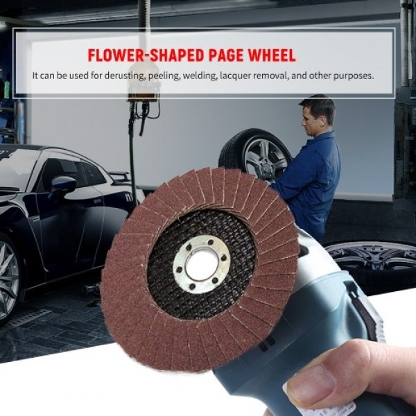 25pcs 100mm Premium High Density Calcined Aluminum Oxide Flap Disc Flap Sanding Disc Pack of 25pcs Flap Disc Abrasive Wheels Abr