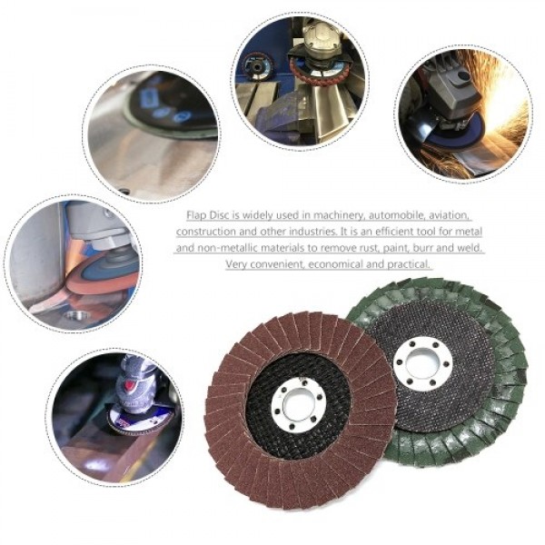 25pcs 100mm Premium High Density Calcined Aluminum Oxide Flap Disc Flap Sanding Disc Pack of 25pcs Flap Disc Abrasive Wheels Abr