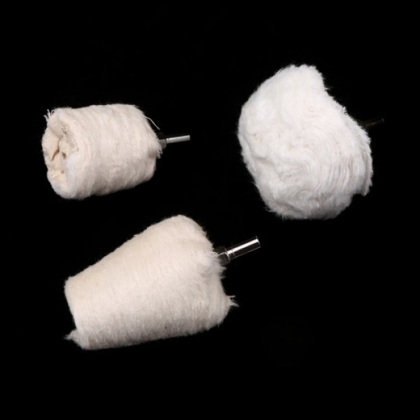 11pcs 6.35 Shank Lint Polishing Wheel Polishing Tool Kit with 3pcs Rouge Compound Buffing Wheel Polishing Pad Tools with Glove f